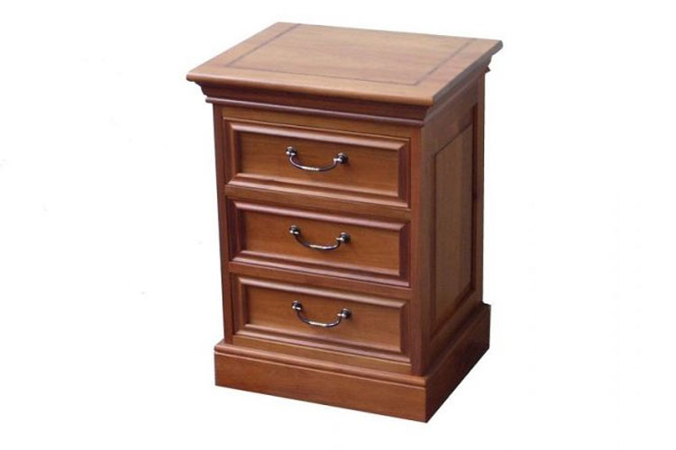 Empire 3 Drawer Bedside